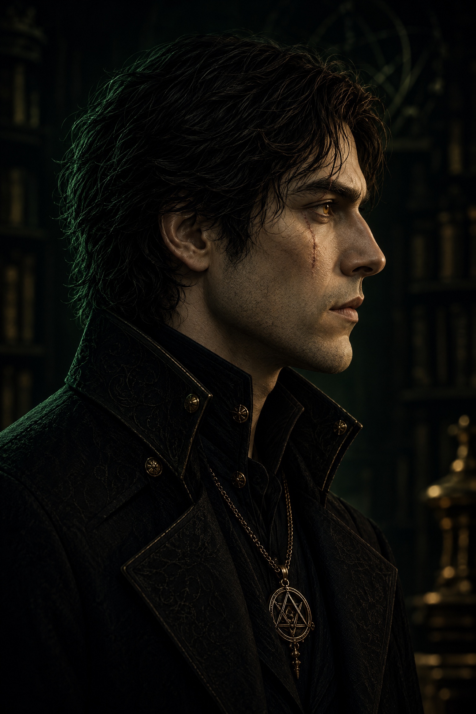 Nox Veil, the fictional host of The Veil Index